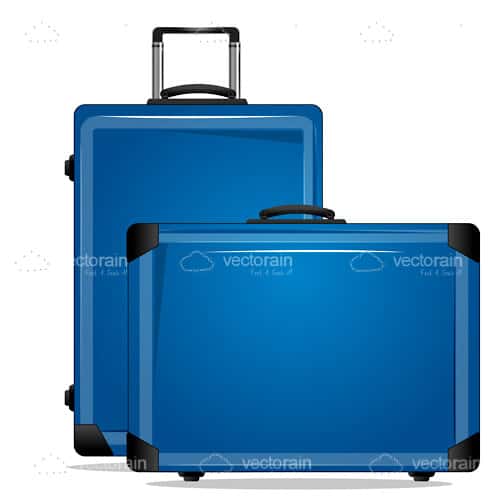 Pair of Blue Suitcases